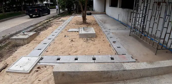 ปรับปรุงระบบท่อน้ำทิ้งโรงอาหาร และบ่อดักจับไขมัน