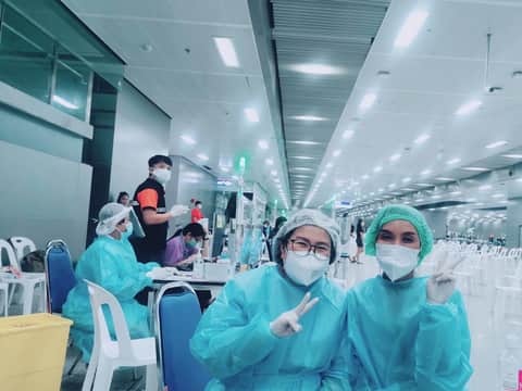 จิตอาสา ศูนย์ฉีดวัคซีนกลางบางซื่อ 16 ตุลาคม 2564