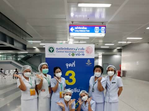 จิตอาสา ศูนย์ฉีดวัคซีนกลางบางซื่อ 2 กันยายน 2564
