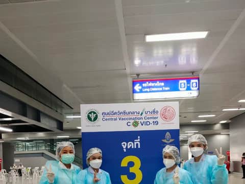 จิตอาสา ศูนย์ฉีดวัคซีนกลางบางซื่อ 2 กันยายน 2564