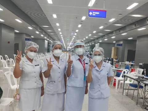 จิตอาสา ศูนย์ฉีดวัคซีนกลางบางซื่อ 2 กันยายน 2564