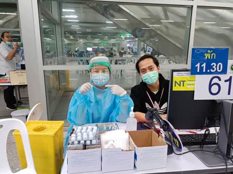 จิตอาสา ศูนย์ฉีดวัคซีนกลางบางซื่อ 1 กันยายน 2564