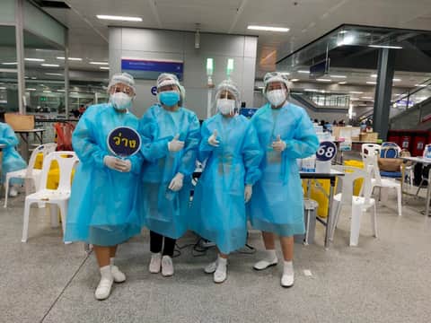 จิตอาสา ศูนย์ฉีดวัคซีนกลางบางซื่อ 25 สิงหาคม 2564