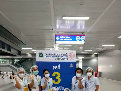 จิตอาสา ศูนย์ฉีดวัคซีนกลางบางซื่อ 25 สิงหาคม 2564