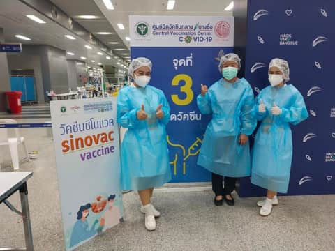 จิตอาสา ศูนย์ฉีดวัคซีนกลางบางซื่อ 25 สิงหาคม 2564