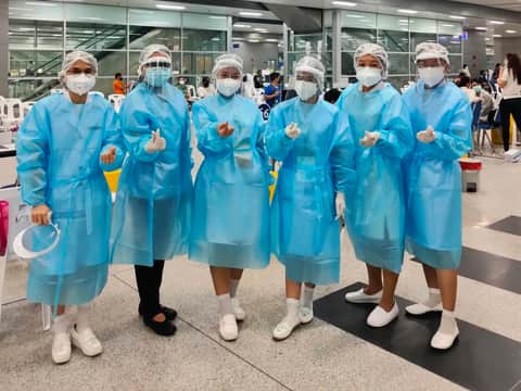 จิตอาสา ศูนย์ฉีดวัคซีนกลางบางซื่อ 6 สิงหาคม 2564