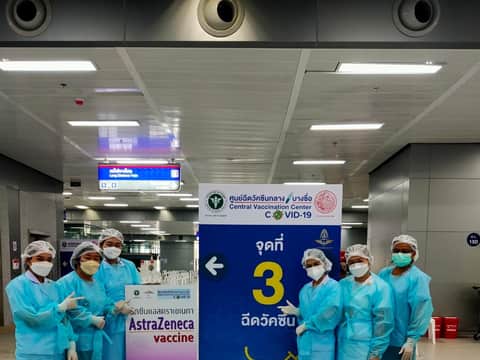 จิตอาสา ศูนย์ฉีดวัคซีนกลางบางซื่อ 25 มิถุนายน 2564