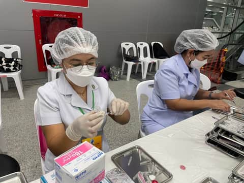 จิตอาสา ศูนย์ฉีดวัคซีนกลางบางซื่อ 25 มิถุนายน 2564
