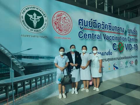 จิตอาสา ศูนย์ฉีดวัคซีนกลางบางซื่อ 11 มิถุนายน 2564