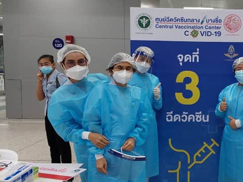 จิตอาสา ศูนย์ฉีดวัคซีนกลางบางซื่อ 25 พฤษภาคม 2564