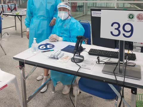จิตอาสา ศูนย์ฉีดวัคซีนกลางบางซื่อ 24 พฤษภาคม 2564