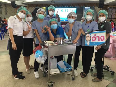 จิตอาสา ศาลาประชาคมบ้านโป่ง 4 สิงหาคม 2564