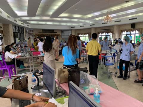 จิตอาสา ศาลาประชาคมบ้านโป่ง 7 มิถุนายน 2564